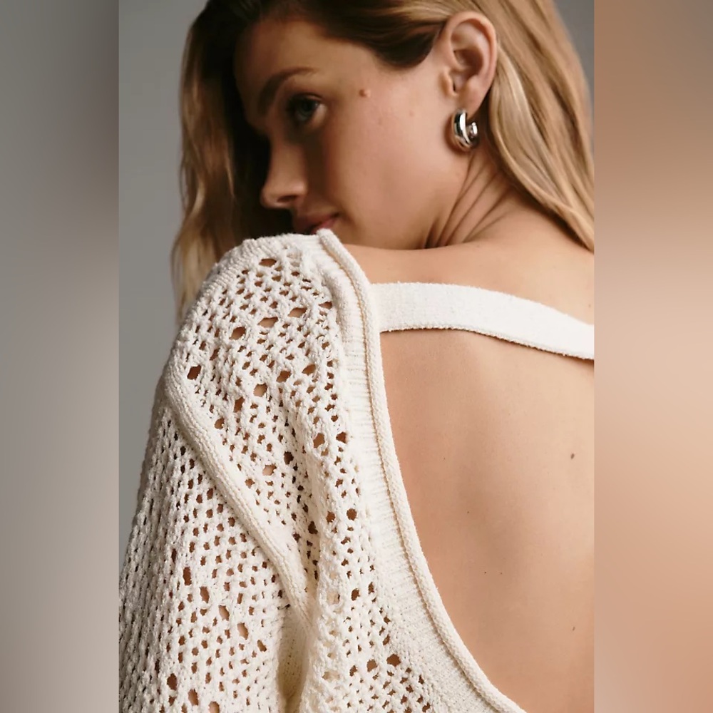 Daily Practice by Anthropologie Crochet Pullover Sweater - Picture 4 of 10